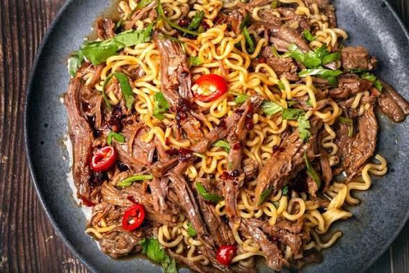 Hoisin beef brisket Noodles