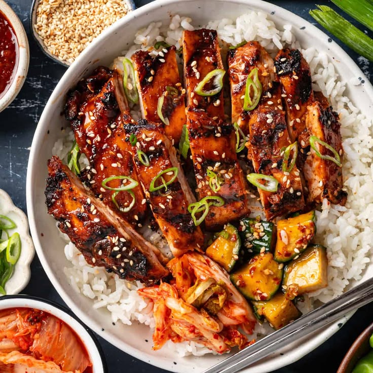 KOREAN BBQ CHICKEN KAL GUKSU