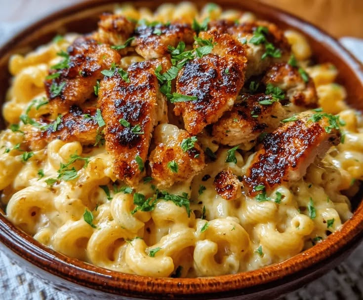 HICKORY PULLED CHICKEN MAC, PECORINO CHEESE
