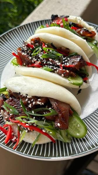 Double Loaded Char Siu Chicken Bao
