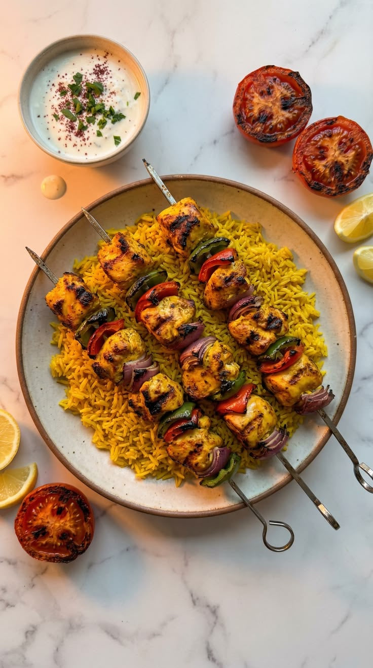 TURKISH SHEESH KEBAB & RICE