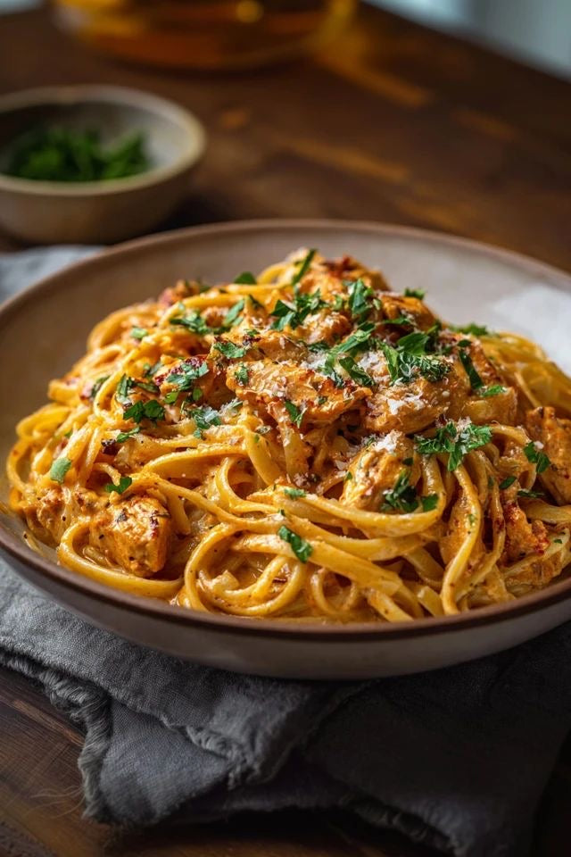 Creamy Chicken ’Nduja Linguine