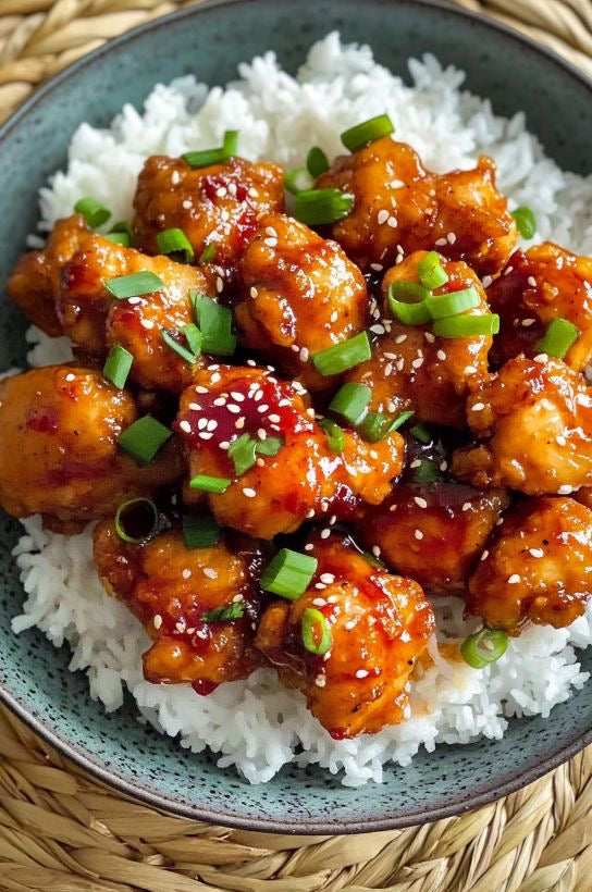 Sticky Sweet chilli chicken & pepper rice